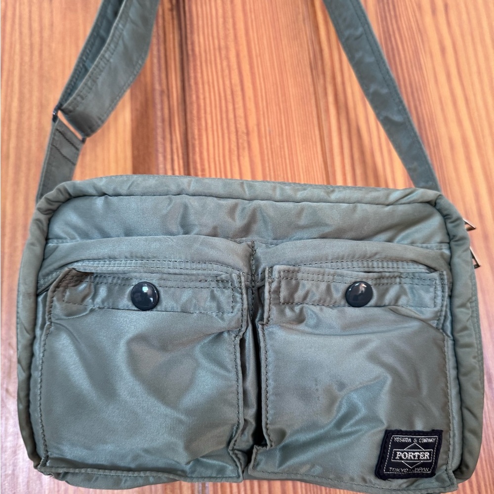 Porter Yoshida Tanker Shoulder Bag in Sage Green